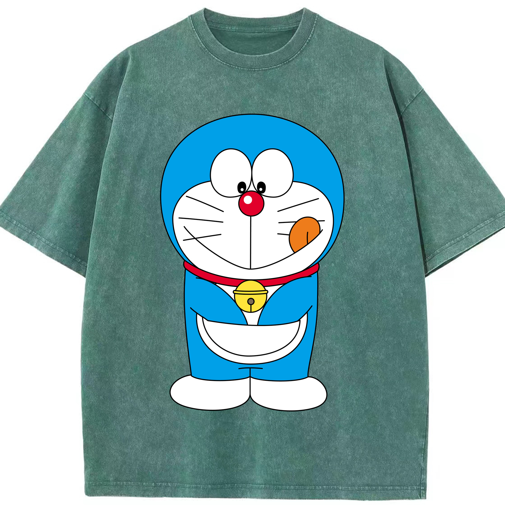 （画像用） ドラえもん Doraemon 綿100% ヴィンテージ風 半袖Tシャツ（フロントプリント）